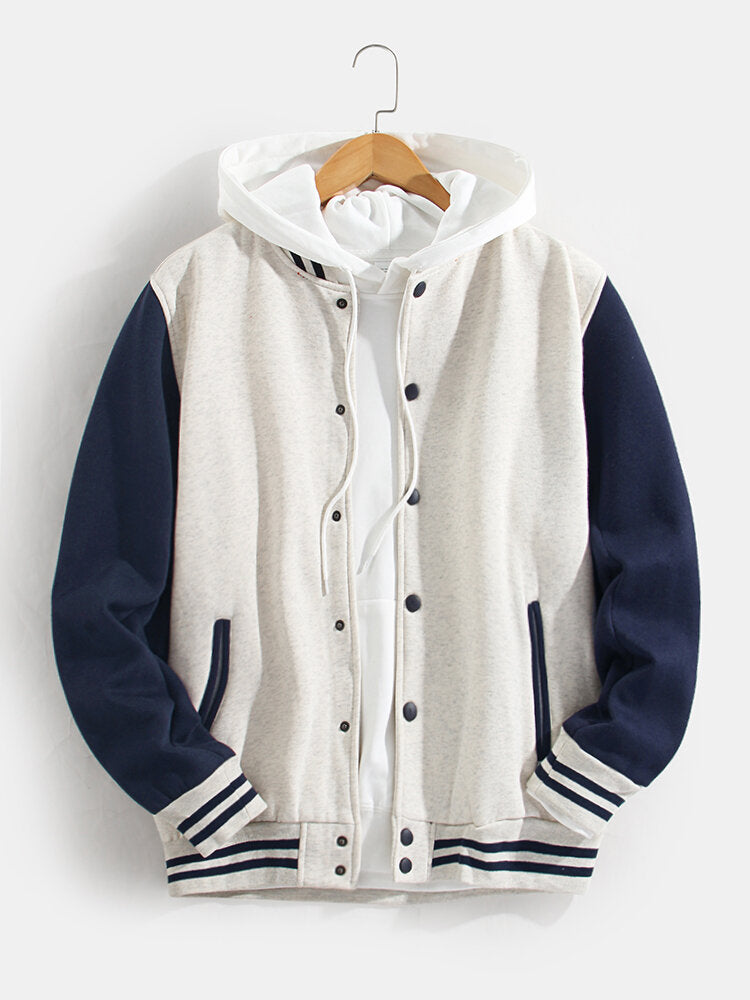 Contrast Baseball Jacket